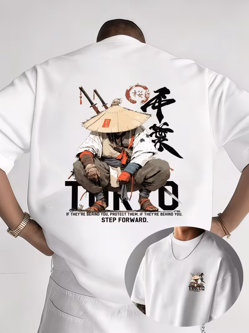 T-shirt samouraï homme prix Maroc streetwear